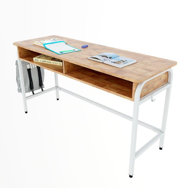 Bàn học đôi có hộc UN 04 gỗ cao su chân sắt lắp ráp PSD022 Bàn học đôi có hộc UN 04 gỗ cao su chân sắt lắp ráp PSD022