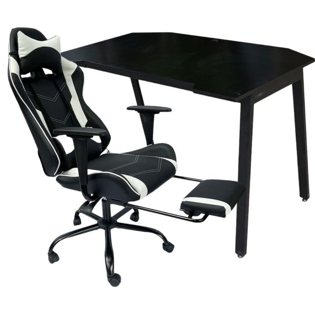 Combo Bàn Game 70x120cm Và Ghế Game Ngả Lưng Có Gác Chân CBG68005