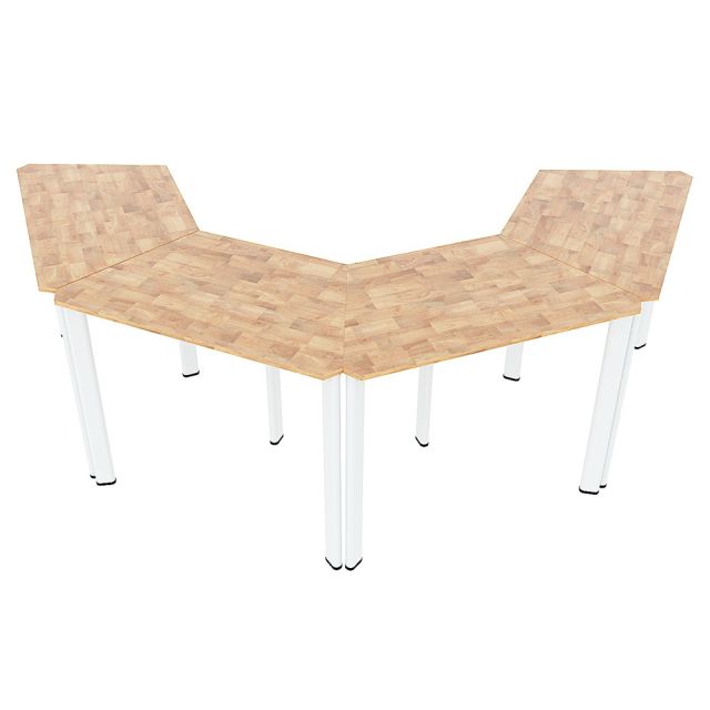Module bàn cụm 4 hệ Lego gỗ cao su chân sắt oval MDS001 Module bàn cụm 4 hệ Lego gỗ cao su chân sắt oval MDS001
