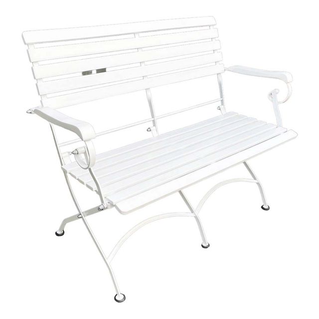 Ghế băng có tựa lưng gấp gọn sắt sơn trắng GBD008 Ghế băng có tựa lưng gấp gọn sắt sơn trắng GBD008