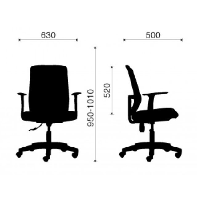 Kích thước ghế văn phòng chân xoay