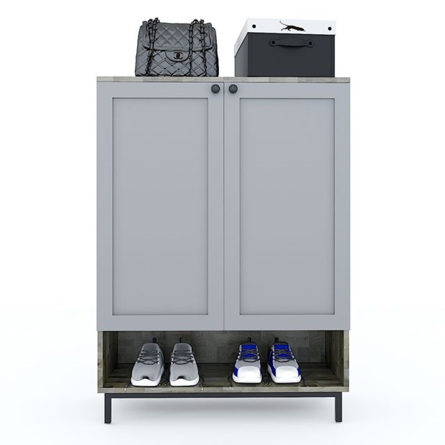 Tủ kệ giày 5 tầng gỗ cao su chân sắt sơn tĩnh điện 80x35x110cm KG68027 Tủ kệ giày 5 tầng gỗ cao su chân sắt sơn tĩnh điện 80x35x110cm KG68027