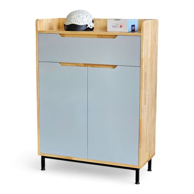 Tủ giày có hộc kéo 80x35x110cm gỗ cao su KG68031 Tủ giày có hộc kéo 80x35x110cm gỗ cao su KG68031