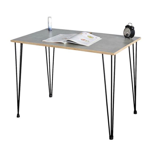 Bàn làm việc đơn giản mặt gỗ Plywood chân sắt Hairpin HOBP028 Bàn làm việc đơn giản mặt gỗ Plywood chân sắt Hairpin HOBP028