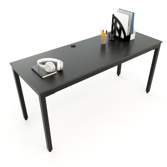 Bàn làm việc 160x60cm gỗ cao su chân sắt hệ Uconcept HBUC035 Bàn làm việc 160x60cm gỗ cao su chân sắt hệ Uconcept HBUC035