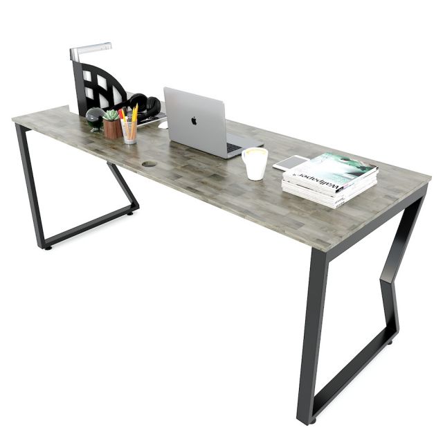 Bàn làm việc 180x70cm gỗ cao su chân sắt hệ Mconcept HBMC033 Bàn làm việc 180x70cm gỗ cao su chân sắt hệ Mconcept HBMC033