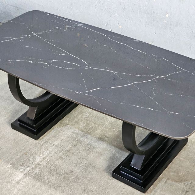 Bàn Sofa mặt Đá Đen chân sắt TT68131