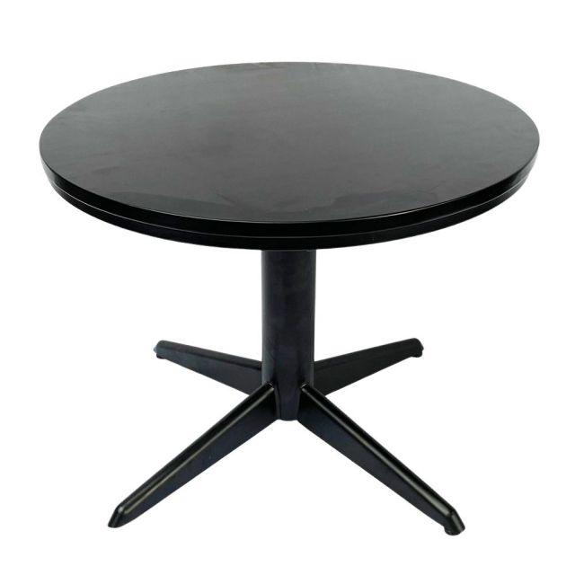 Bàn sofa tròn 60x60cm mặt gỗ cao su chân sắt TT68134 Bàn sofa tròn 60x60cm mặt gỗ cao su chân sắt TT68134