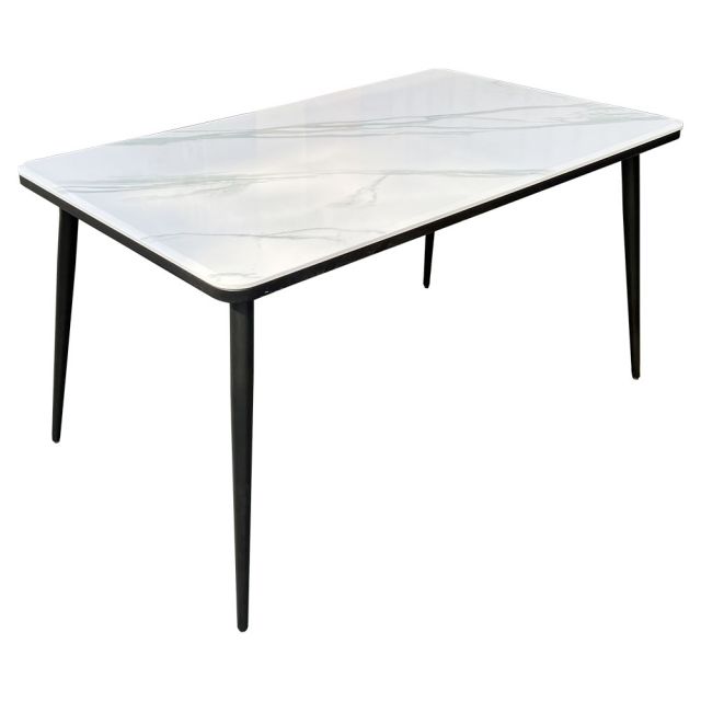 Bàn ăn 1m4 mặt đá chân sắt côn BA68056 Bàn ăn 1m4 mặt đá chân sắt côn BA68056