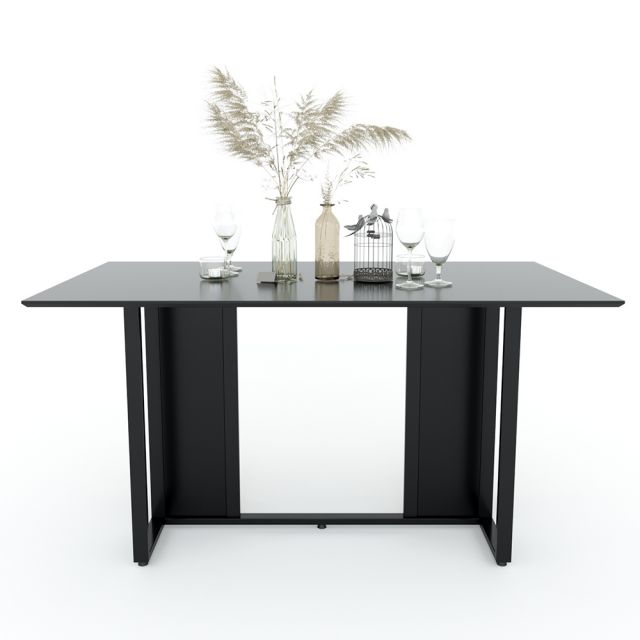 Bàn ăn chân sắt mặt gỗ nhiều màu BA68053