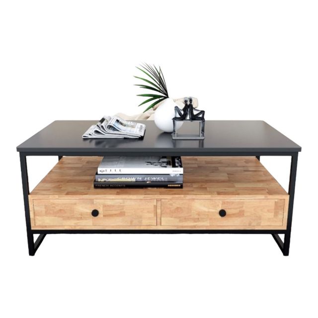 Bàn sofa 2 tầng có ngăn kéo 110x60x47cm gỗ cao su TT68140 Bàn sofa 2 tầng có ngăn kéo 110x60x47cm gỗ cao su TT68140