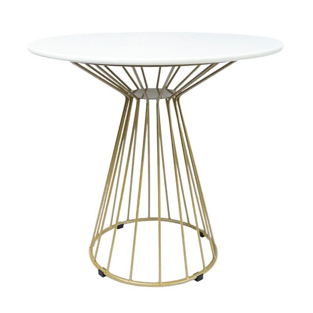 Bàn cafe tròn 80cm chân cổ lọ sơn nhũ vàng CFD68083 Bàn cafe tròn 80cm chân cổ lọ sơn nhũ vàng CFD68083