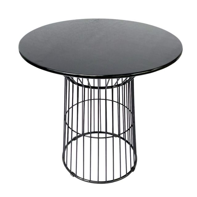 Bàn ăn tròn 80cm chân sắt tròn BA68052