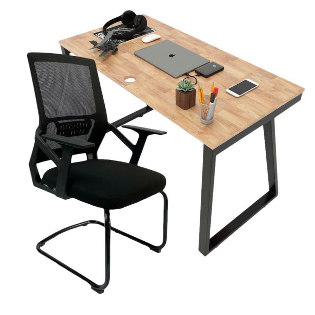 Combo bàn làm việc 120x60cm hệ Trapeze II và ghế chân quỳ lưng lưới CB68139 Combo bàn làm việc 120x60cm hệ Trapeze II và ghế chân quỳ lưng lưới CB68139