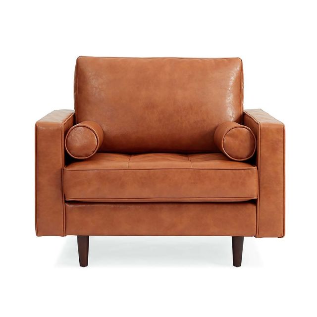 Sofa đơn nệm bọc simili nâu ArmChair 01 GSD68030 Sofa đơn nệm bọc simili nâu ArmChair 01 GSD68030