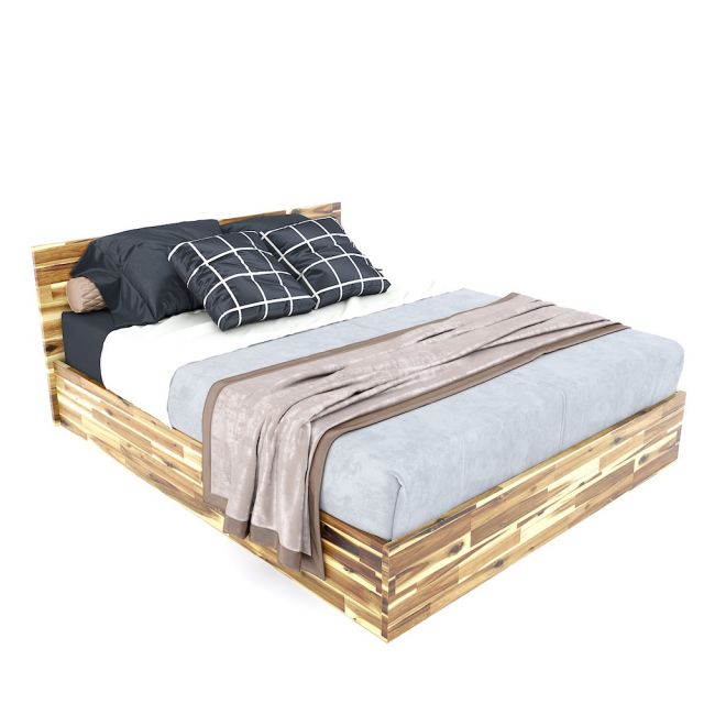 Giường ngủ 160x200cm gỗ tràm màu tự nhiên GN68038 Giường ngủ 160x200cm gỗ tràm màu tự nhiên GN68038