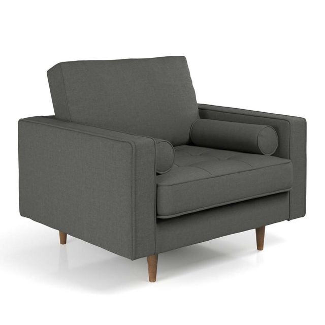 Ghế sofa đơn nệm bọc vải màu xám ArmChair 03 GSD68032 Ghế sofa đơn nệm bọc vải màu xám ArmChair 03 GSD68032