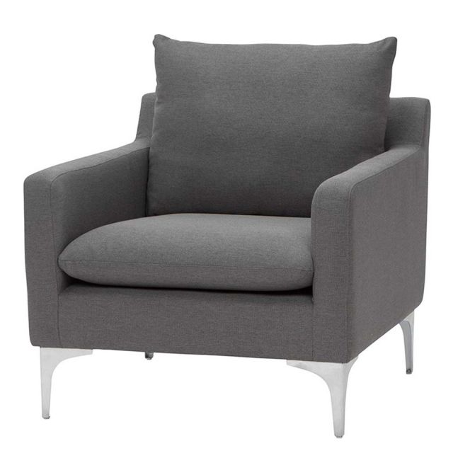 Sofa đơn nệm bọc vải chân inox ArmChair 11 GSD68040 Sofa đơn nệm bọc vải chân inox ArmChair 11 GSD68040