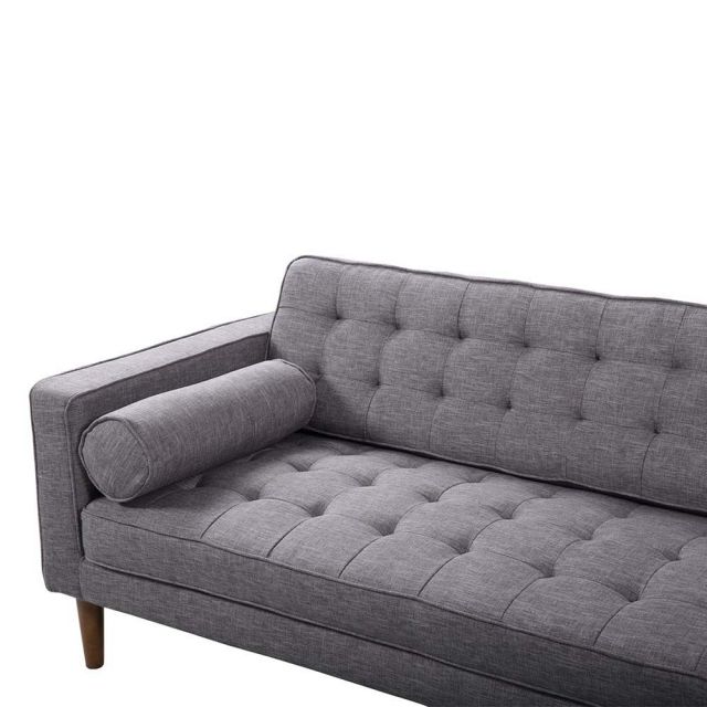 Sofa góc L 260x82cm nệm bọc vải chân gỗ SFL68022
