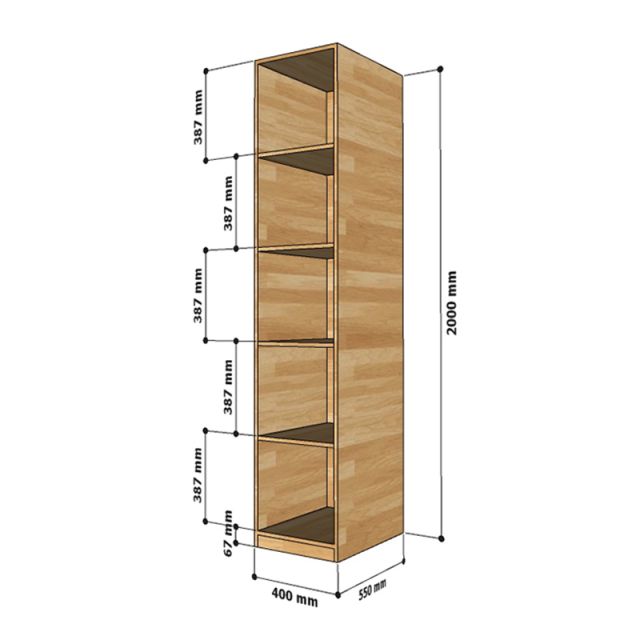 Tủ quần áo 5 tầng nhỏ gọn gỗ cao su TQA68019