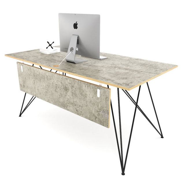 Bàn làm việc 140x80cm gỗ Plywood bê tông chân sắt sơn tĩnh điện BGD68062 Bàn làm việc 140x80cm gỗ Plywood bê tông chân sắt sơn tĩnh điện BGD68062