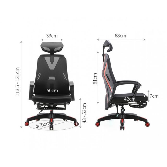 kích thước ghế gaming ergonomic