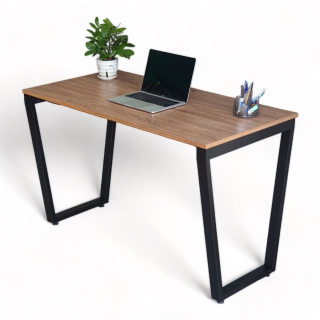 Bàn làm việc 120x60 gỗ Plywood phủ melamin chân sắt Trapeze HBTC029 Bàn làm việc 120x60 gỗ Plywood phủ melamin chân sắt Trapeze HBTC029