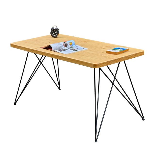 Bàn làm việc 140x70cm gỗ thông dày 4cm chân sắt phi SPD68166 Bàn làm việc 140x70cm gỗ thông dày 4cm chân sắt phi SPD68166