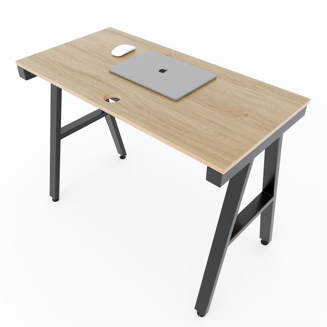 Bàn làm việc 100x50cm gỗ Plywood phủ melamin chân sắt Aconcept HBAC031 Bàn làm việc 100x50cm gỗ Plywood phủ melamin chân sắt Aconcept HBAC031