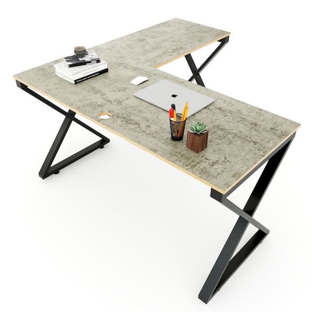 Bàn chữ L 140x140cm gỗ Plywood phủ melamin chân Xconcept HBXC039 Bàn chữ L 140x140cm gỗ Plywood phủ melamin chân Xconcept HBXC039