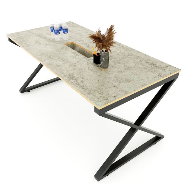 Bàn họp 160x80cm gỗ Plywood phủ melamin chân Xconcept HBXC044 Bàn họp 160x80cm gỗ Plywood phủ melamin chân Xconcept HBXC044