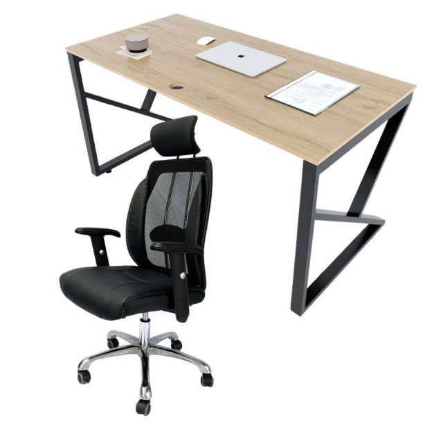 Combo bàn làm việc 140x70cm và ghế ngả lưng có tựa đầu CB68153 Combo bàn làm việc 140x70cm và ghế ngả lưng có tựa đầu CB68153