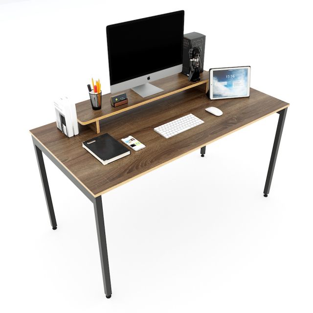 Bàn làm việc 140x70cm gỗ Plywood phủ melamin chân hệ Slean HBSL007 Bàn làm việc 140x70cm gỗ Plywood phủ melamin chân hệ Slean HBSL007