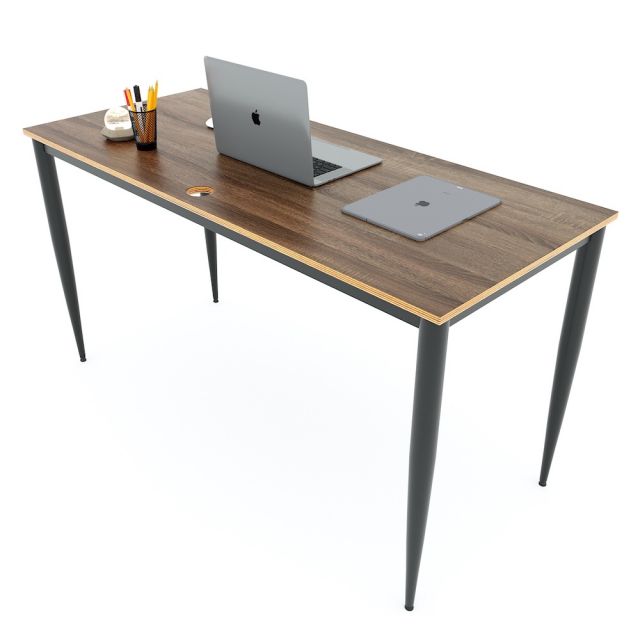 Bàn làm việc 140x60cm gỗ Plywood phủ melamin chân hệ Cone II HBCN005 Bàn làm việc 140x60cm gỗ Plywood phủ melamin chân hệ Cone II HBCN005