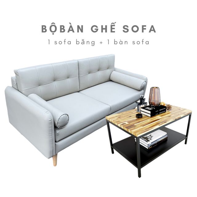 Bộ bàn sofa 2 tầng và ghế sofa băng 1m8 bọc simili CBSF68014 Bộ bàn sofa 2 tầng và ghế sofa băng 1m8 bọc simili CBSF68014