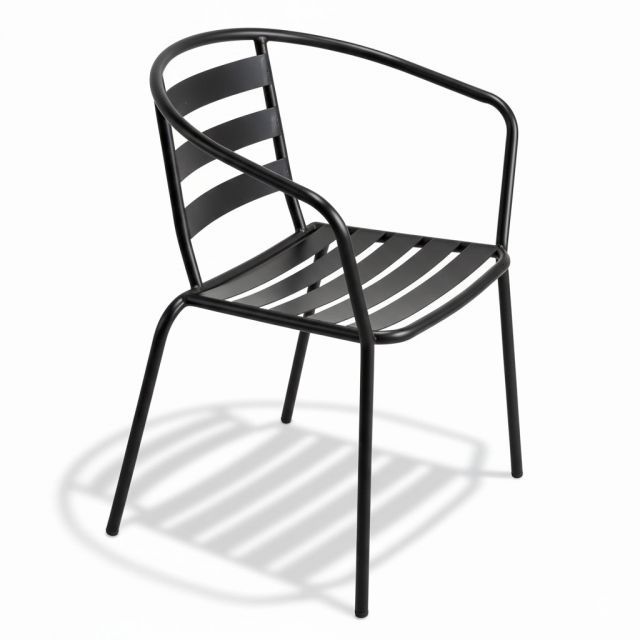 Ghế sắt ngoài trời, ghế cafe có lưng tựa tay vịn GCF153