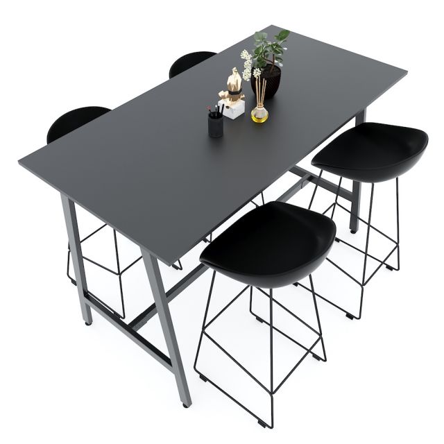 Bàn đứng 160x80x105cm gỗ cao su chân sắt lắp ráp STD68036 Bàn đứng 160x80x105cm gỗ cao su chân sắt lắp ráp STD68036