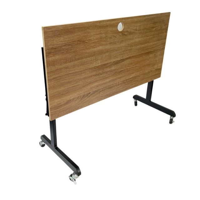 Bàn làm việc gấp gọn chân có bánh xe gỗ Plywood phủ melamin SPD68171 Bàn làm việc gấp gọn chân có bánh xe gỗ Plywood phủ melamin SPD68171