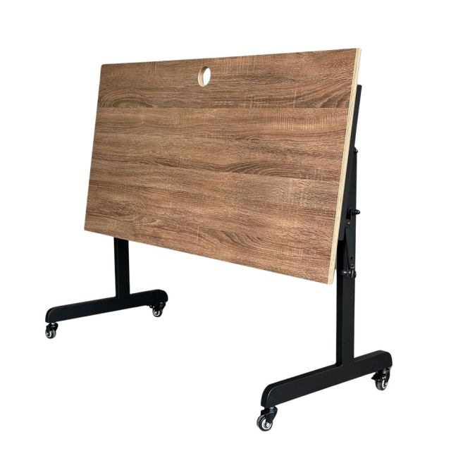 Bàn làm việc chân gấp có bánh xe gỗ Plywood phủ melamin SPD68173 Bàn làm việc chân gấp có bánh xe gỗ Plywood phủ melamin SPD68173