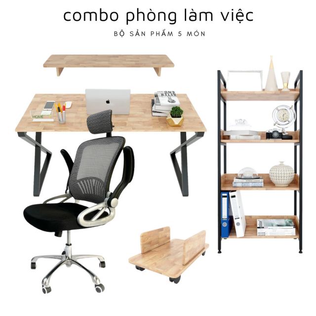 Combo Nội Thất Phòng Làm Việc 5 Món PLV013