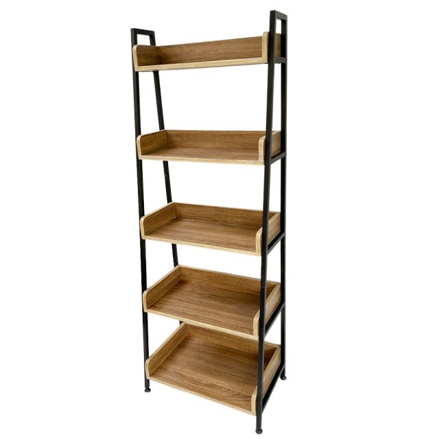 Kệ sách, trang trí CASAN 5 tầng gỗ Plywood khung sắt KS68115