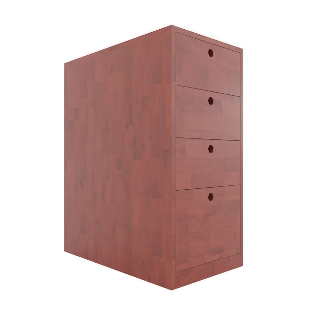 Tủ cá nhân 4 ngăn kéo cao 75cm gỗ cao su TCN68020