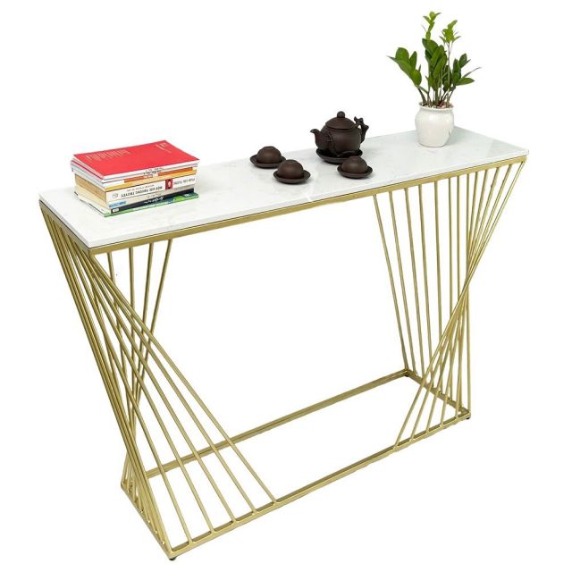 Bàn trang trí RANI mặt đá khung sắt CST027