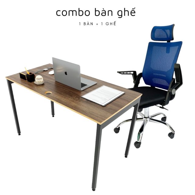Bộ bàn ghế làm việc SLEAN ghế lưới màu xanh CB68167 Bộ bàn ghế làm việc SLEAN ghế lưới màu xanh CB68167