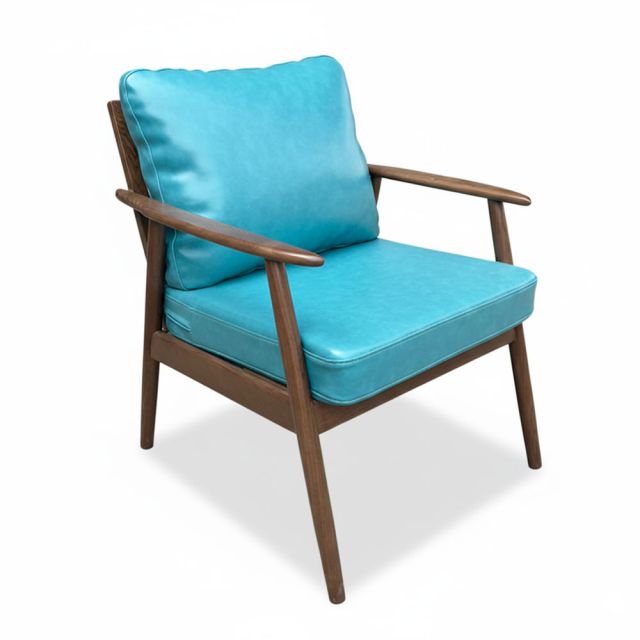 Ghế sofa đơn khung gỗ nệm xanh dương GSD68047