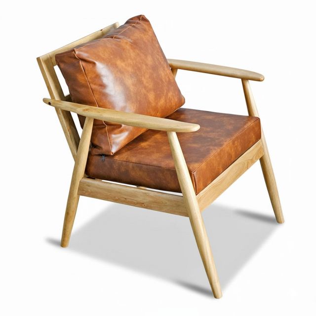 Ghế sofa đơn khung gỗ nệm xanh dương GSD68047