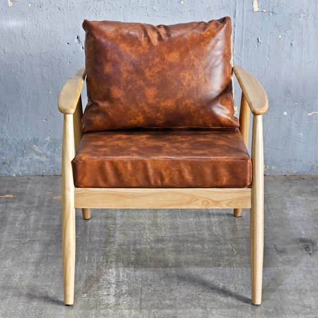 Ghế sofa đơn khung gỗ nệm xanh dương GSD68047