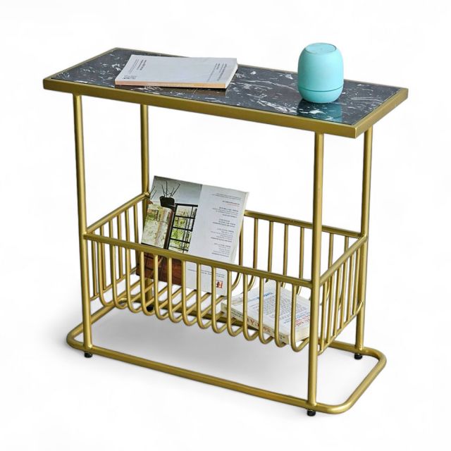 Bàn bên sofa mặt đá khung sắt SST019 Bàn bên sofa mặt đá khung sắt SST019