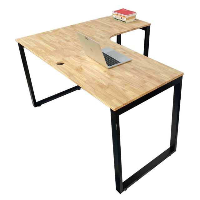 Bàn làm việc góc L 160x120cm mặt gỗ chân sắt lắp ráp CD68016 Bàn làm việc góc L 160x120cm mặt gỗ chân sắt lắp ráp CD68016
