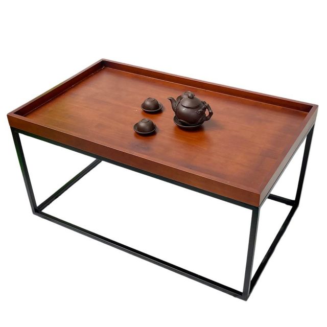 Bàn sofa chữ nhật 100x60x50(cm) mặt gỗ khung sắt TT68200 Bàn sofa chữ nhật 100x60x50(cm) mặt gỗ khung sắt TT68200